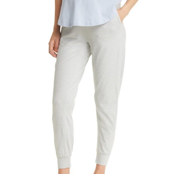 Anook Athletics Hayes Maternity 27” Joggers Stone Heather Size Medium - Picture 1 of 5